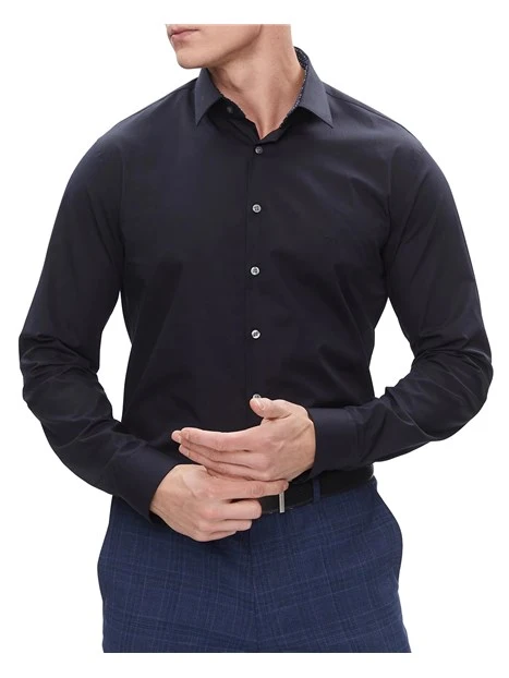 CAMICIA ELEGANTE SLIM FIT UOMO BLU