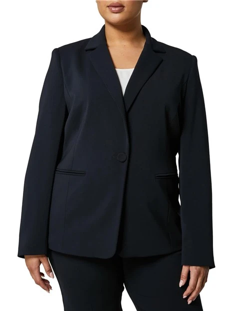 GIACCA BLAZER CON TASCHE LATERALI MONOPETTO DONNA BLU