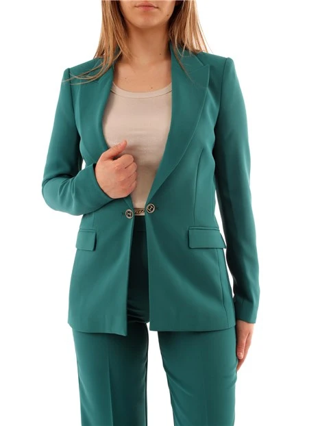 GIACCA BLAZER CON CHIUSURA GIOIELLO DONNA VERDE