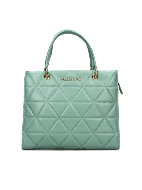 BORSA A MANO CON TRAMA A TRIANGOLI E TRACOLLA CARNABY DONNA VERDE