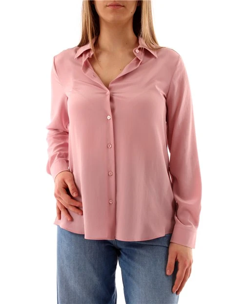 CAMICIA IN CRÊPE DI PURA SETA DONNA ROSA