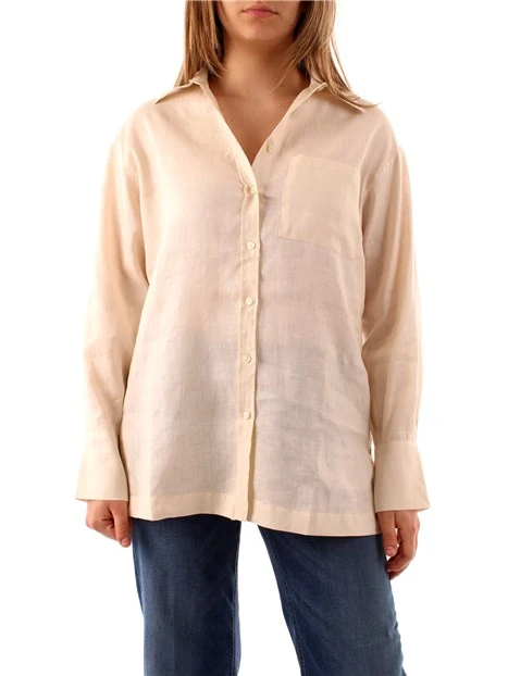 CAMICIA IN LINO DONNA BEIGE