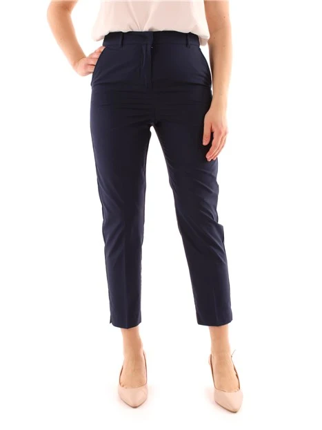 PANTALONI CROPPED CHINO IN COTONE DONNA BLU