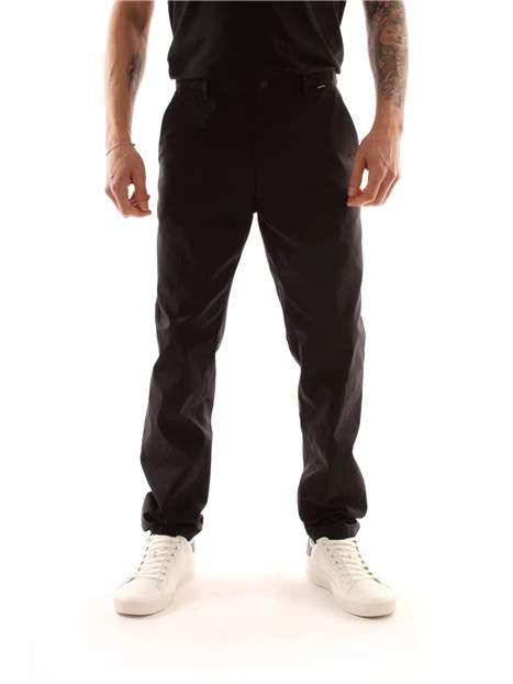 PANTALONI CHINO MISTO COTONE UOMO NERO