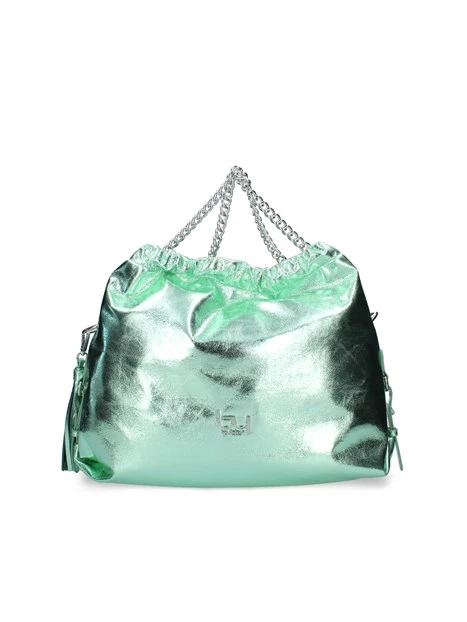 BORSA A MANO SMERALDO LAMINATA DONNA VERDE