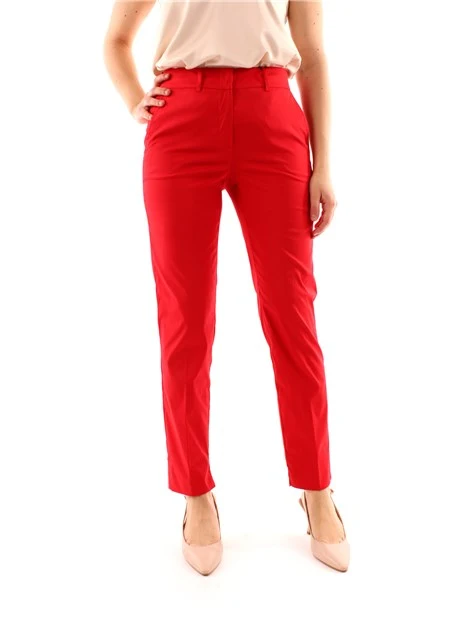 PANTALONI CHINO IN COTONE DONNA ROSSO