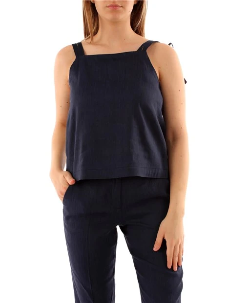 TOP SVASATO MONOCHROME DONNA BLU NOTTE