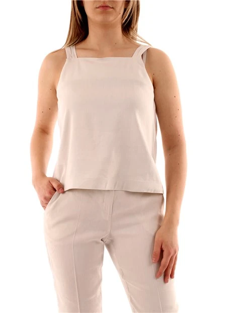 TOP SVASATO MONOCHROME DONNA BEIGE