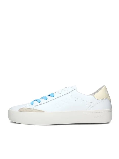 SNEAKERS BASSE STREET CON LOGO LATERALE UOMO BIANCO BEIGE