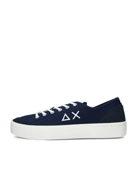 SNEAKERS BASSE STREET CANVAS CON LOGO LATERALE UOMO BLU