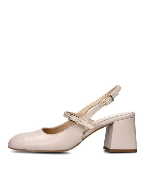 SLINGBACK CON DOPPIO CINTURINO REGOLABILE DONNA BEIGE