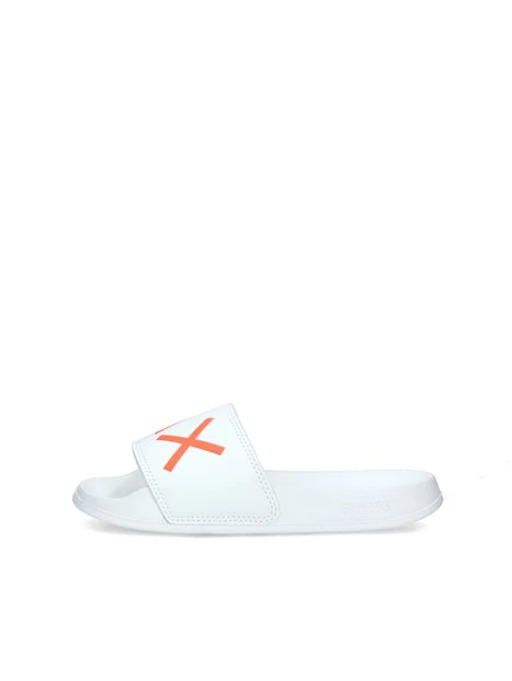 SANDALI MARE CON LOGO BAMBINA BIANCO ARANCIO