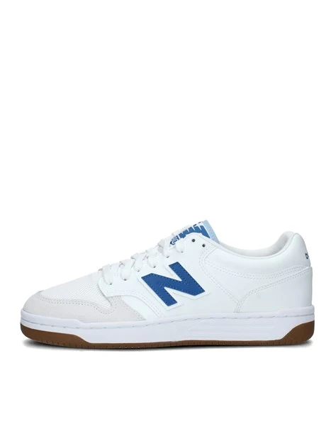 SNEAKERS BASSE 480 CON LOGHETTO BLU UNISEX ADULTO BIANCO