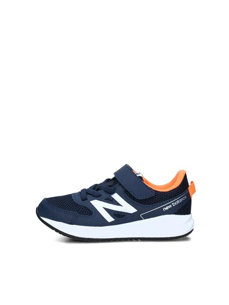 SNEAKERS BASSE 570 CON INSERTI ARANCIO FLUO BAMBINO BLU NAVY