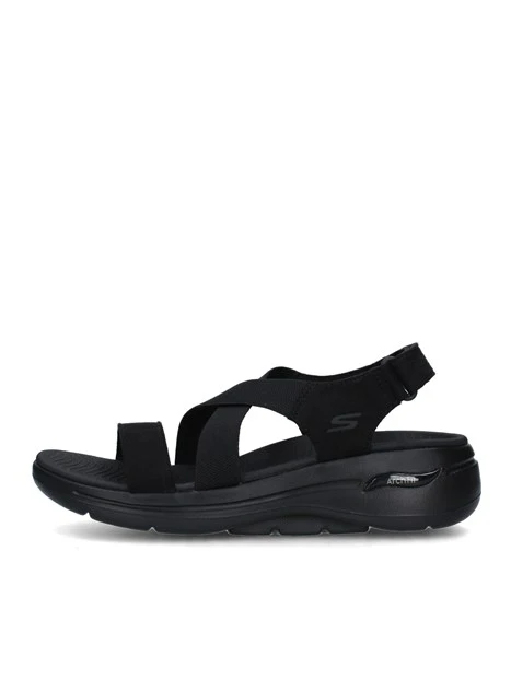 SANDALI CON ZEPPA GO WALK ARCH FIT DONNA NERO