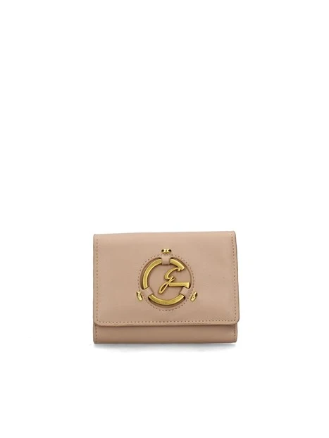 PORTAFOGLIO IMPACT CON LOGO DORATO DONNA BEIGE