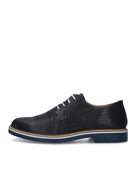 STRINGATE DERBY CON INSERTI COLORATI UOMO BLU