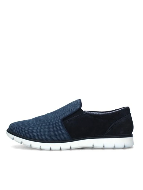 SNEAKERS SLIP ON CON TRAMA A RICAMI UOMO BLU