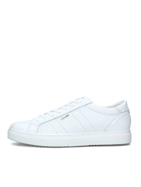 SNEAKERS BASSE CON LOGO ARGENTATO UOMO BIANCO