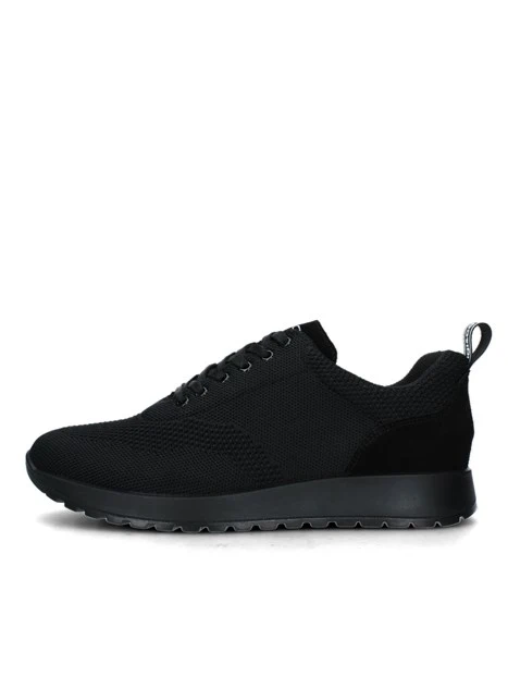 SNEAKERS PLATFORM IN MAGLIA CON INSERTO SCAMOSCIATO UOMO NERO