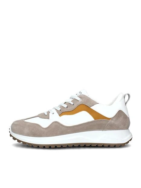 SNEAKERS PLATFORM MULTICOLORE UOMO BEIGE BIANCO