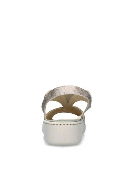 ENVAL SOFT D.Charlotte Enval | Sandali Con Zeppa In Pelle Donna, Colore Corda-Panna - 4