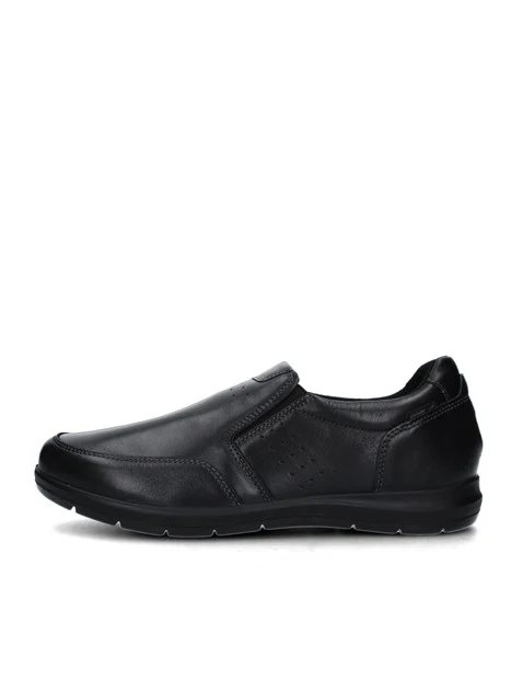 SNEAKERS SLIP ON IN PELLE CON FORI UOMO NERO