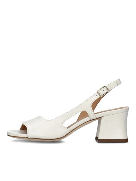 SANDALI TACCO ALTO IN PELLE DONNA BIANCO