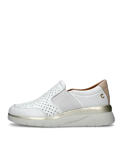 SNEAKERS SLIP ON CON ZEPPA DONNA BIANCO SPORCO