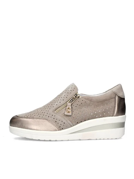 SNEAKERS SLIP ON CON FORI DONNA BEIGE