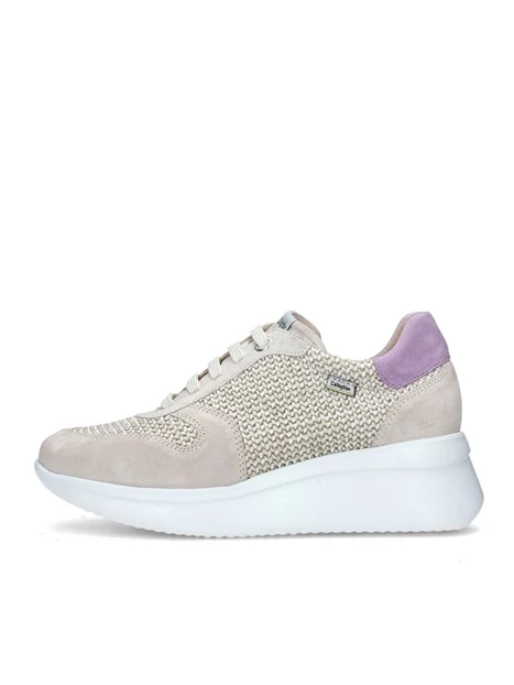 SNEAKERS PLATFORM HANNA CON TRAMA A INTRECCIO DONNA BEIGE