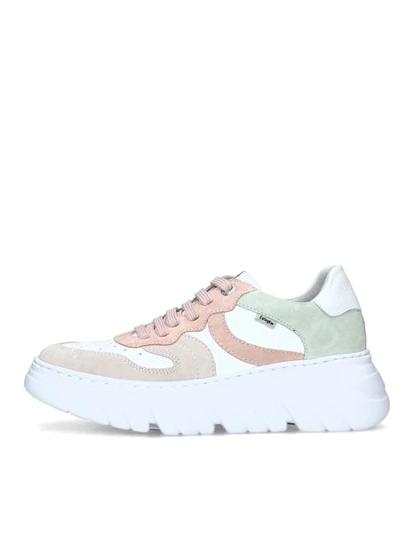 SNEAKERS PLATFORM BACCARA MULTICOLORE DONNA BIANCO VERDE PESCA