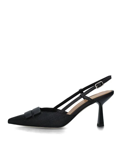 SLINGBACK CON INSERTO DONNA NERO