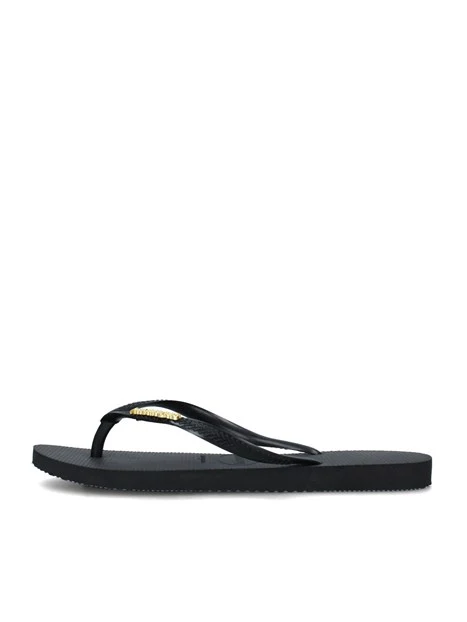 SANDALI MARE SLIM LOGO METALLIC DONNA NERO ORO