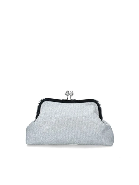 POCHETTE CON TRAMA GLITTER DONNA ARGENTO