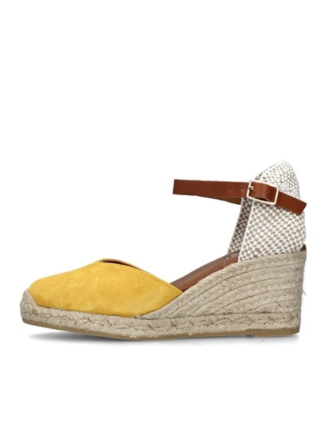 ESPADRILLAS CON ZEPPA E CINTURINO DONNA GIALLO