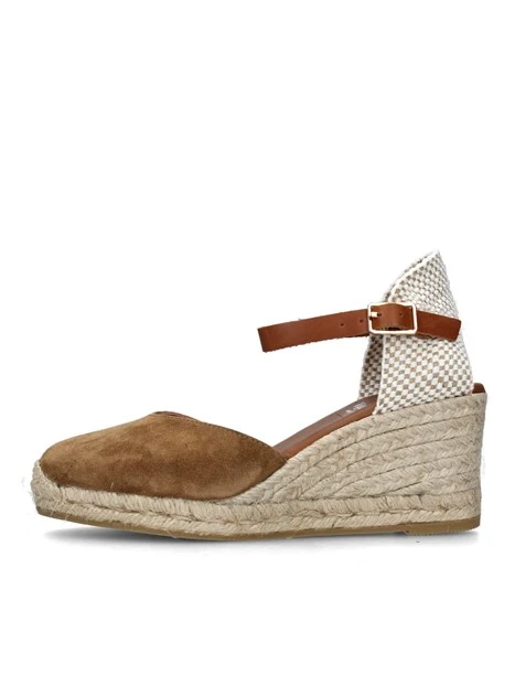 ESPADRILLAS CON ZEPPA E CINTURINO DONNA BEIGE