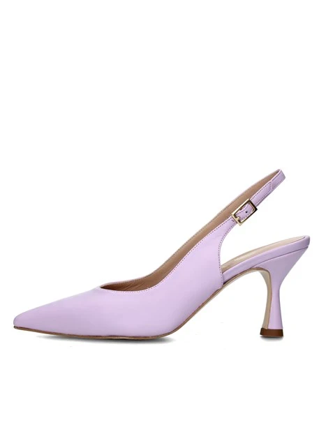 SLINGBACK IN PELLE CON CINTURINO REGOLABILE DONNA LILLA