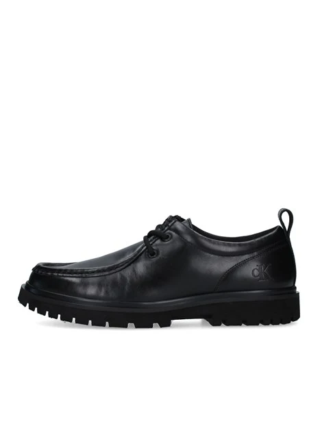 Calvin Klein MOCASSINI IN PELLE CON LACCI UOMO NERO Step By Step Shop