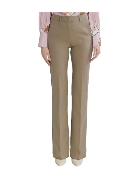 PANTALONI A SIGARETTA PIEGA STIRATA DONNA BEIGE