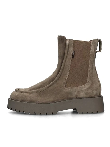 STIVALETTI TACCO BASSO ELASTICIZZATI DONNA MARRONE CHIARO