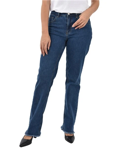 JEANS REGULAR MODELLO CINQUE TASCHE DONNA BLU