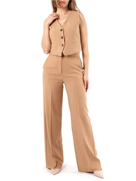 COMPLETO GILET E PANTALONE DONNA BEIGE