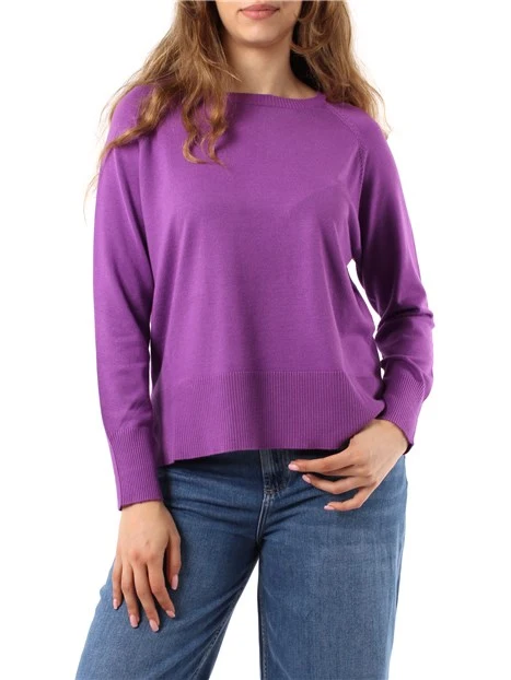 MAGLIA GIROCOLLO IN VISCOSA STRETCH DONNA VIOLA