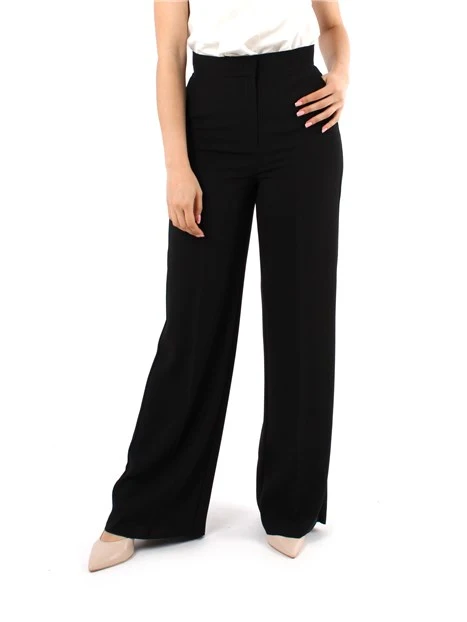PANTALONI DRITTI IN ENVERS SATIN DONNA NERO