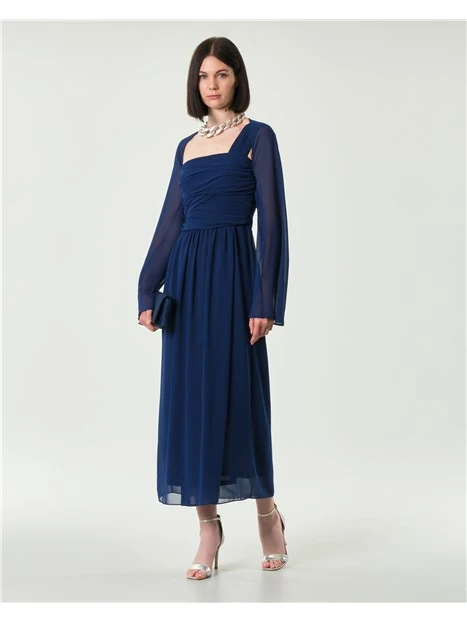 COPRISPALLE JACKIE2 IN GEORGETTE DONNA BLU