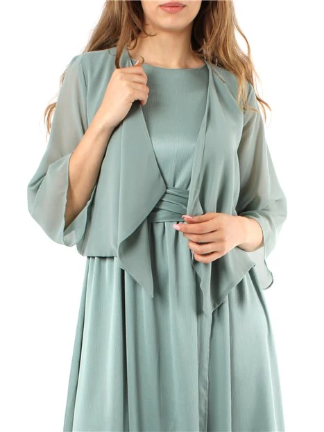 COPRISPALLE IN GEORGETTE DONNA VERDE