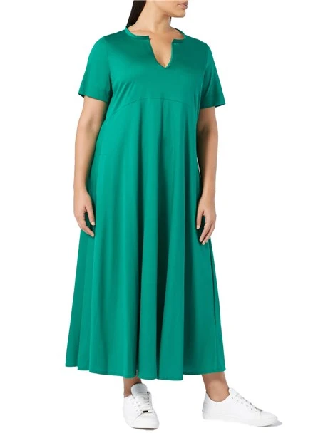 VESTITO LUNGO IN JERSEY DONNA VERDE