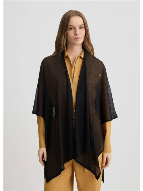 PONCHO 2A5007M0300 DONNA NERO