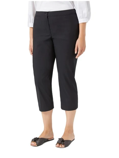 PANTALONI CROPPED SLIM DONNA NERO